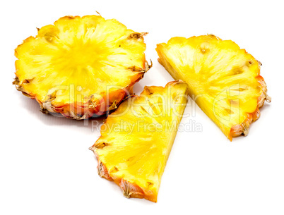 Fresh pineapple isolated on white