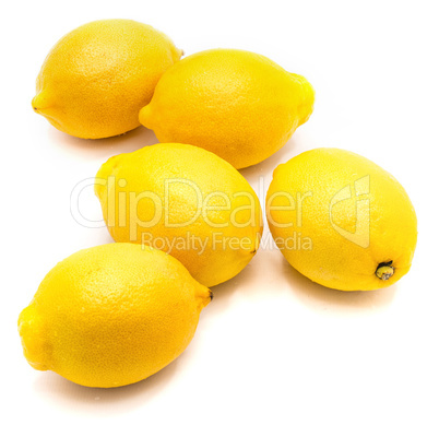 Fresh lemon isolated on white