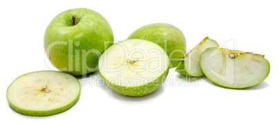 Apple granny smith isolated on white