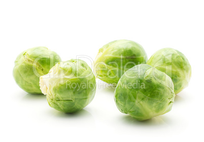 Boiled brussels sprout isolated