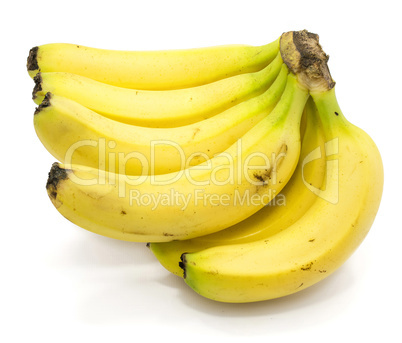 Yellow banana isolated on white