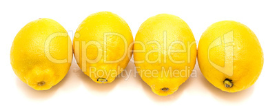 Fresh lemon isolated on white