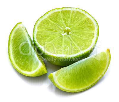 Fresh lime isolated on white