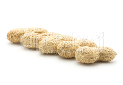 Raw peanut isolated on white