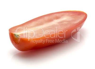 Fresh san marzano tomato isolated on white