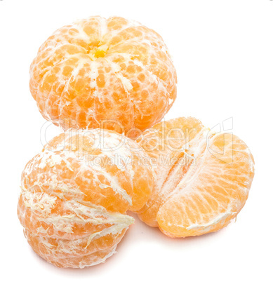 Fresh clementine isolated on white