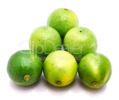 Fresh lime isolated on white