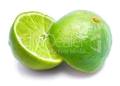 Fresh lime isolated on white