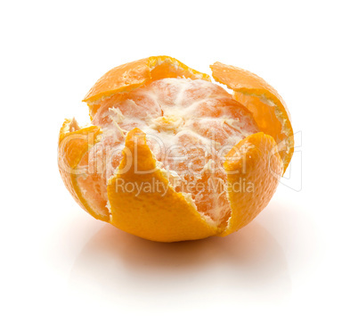 Fresh raw tangerine isolated on white