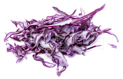 Fresh red cabbage isolated on white