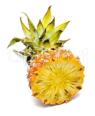 Fresh pineapple isolated on white