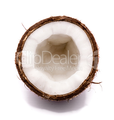 Fresh coconut isolated on white