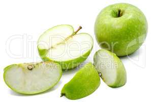 Apple granny smith isolated on white