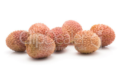 Fresh lychee isolated on white