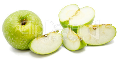 Apple granny smith isolated on white