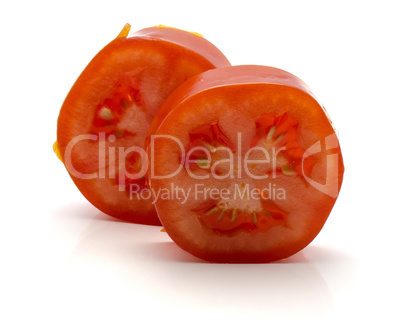 Fresh san marzano tomato isolated on white