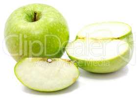 Apple granny smith isolated on white