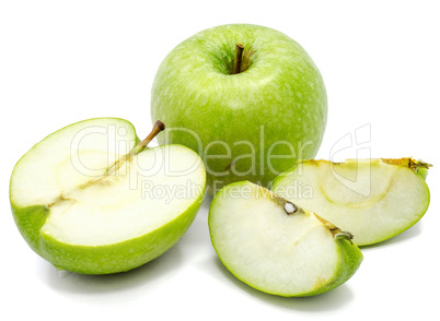 Apple granny smith isolated on white