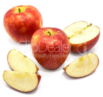 Fresh apple kanzi isolated on white