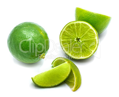 Fresh lime isolated on white