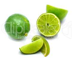 Fresh lime isolated on white