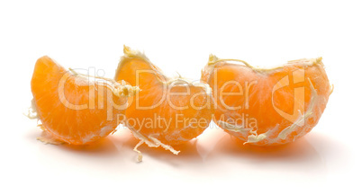 Fresh raw tangerine isolated on white