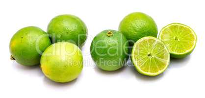 Fresh lime isolated on white