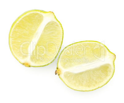 Fresh isolated lime on white