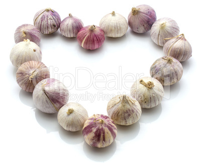 Fresh chinese garlic isolated on white