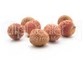 Fresh lychee isolated on white