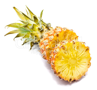 Fresh pineapple isolated on white