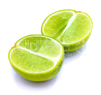 Fresh lime isolated on white