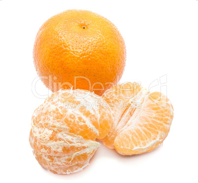 Fresh clementine isolated on white