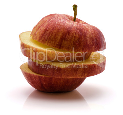 Apple gala variety isolated on white