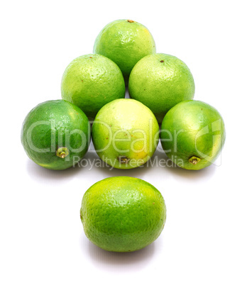 Fresh lime isolated on white