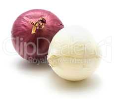 Fresh mixed onion isolated on white