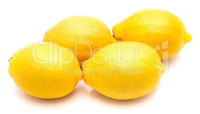 Fresh lemon isolated on white