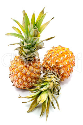 Fresh pineapple isolated on white