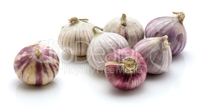 Fresh chinese garlic isolated on white