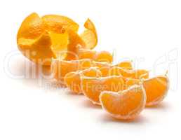 Fresh raw tangerine isolated on white