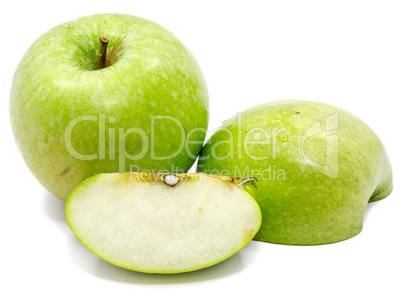 Apple granny smith isolated on white