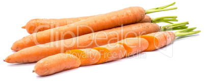 Raw carrot isolated on white