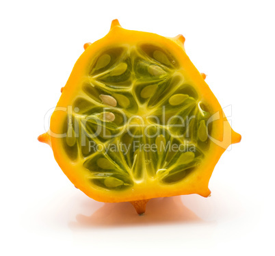 Fresh kiwano isolated on white