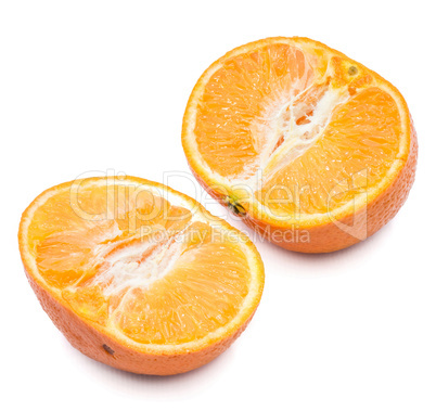 Fresh clementine isolated on white