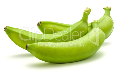 Fresh raw plantain isolated on white