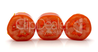 Fresh san marzano tomato isolated on white