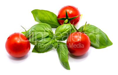 Red cherry tomatoe isolated