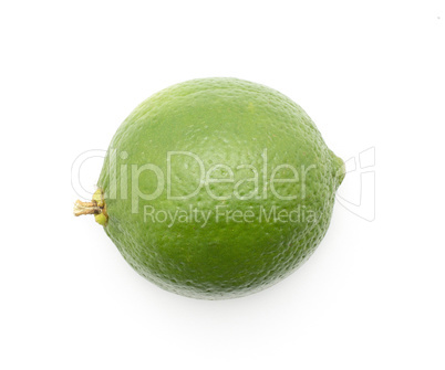 Fresh isolated lime on white