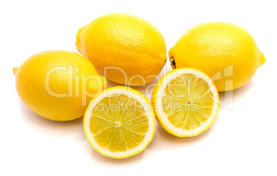 Fresh lemon isolated on white