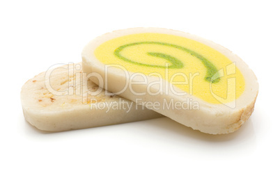 Sweet marzipan isolated on white
